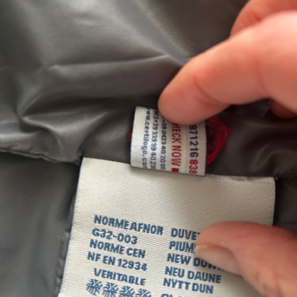 Moncler down jacket size 2/ small funnel neck collar Gray - Picture 15 of 16